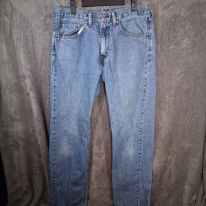 Levis 505 Mens 34x34 Classic Regular Fit Straight Leg Medium Stone Wash